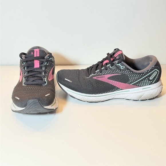 Brooks Shoes - Brooks Women's Ghost 14 Black Pink Athletic Running Shoes Sneakers Size 8
